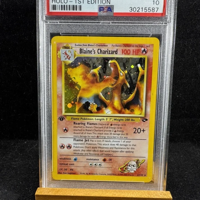 Pokemon Blaine's Charizard Gym Challenge 1st Edition Holo #2 PSA 10 Gem Mint