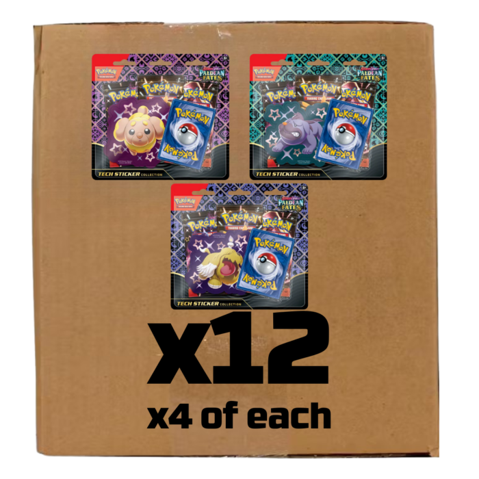 Sealed Case Paldean Fates 3-Pack Tech Blister